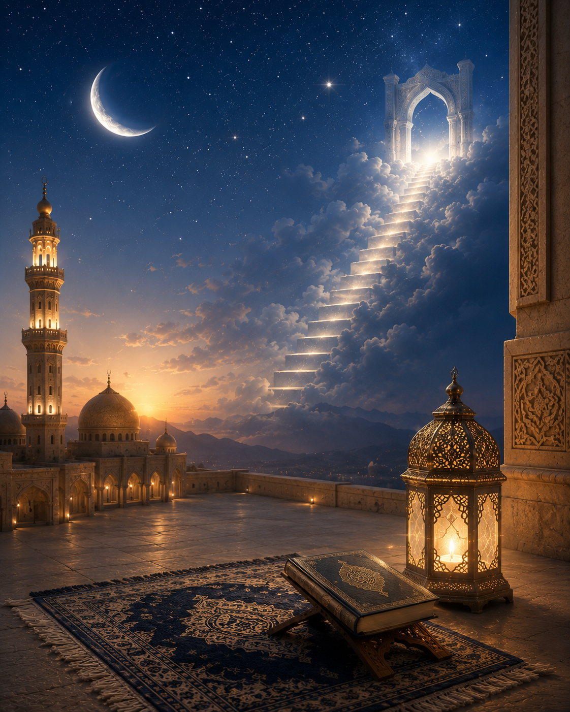 Lailat al Miraj The Miraculous Night Journey of Prophet Muhammad (PBUH) cover