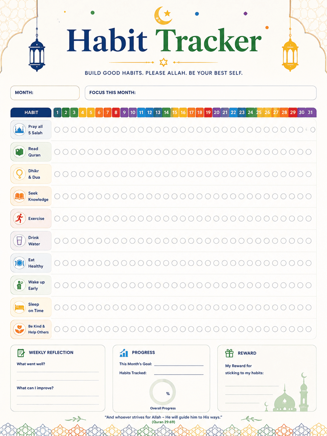 Muslim Life and Ramadan Planner Bundle image 6