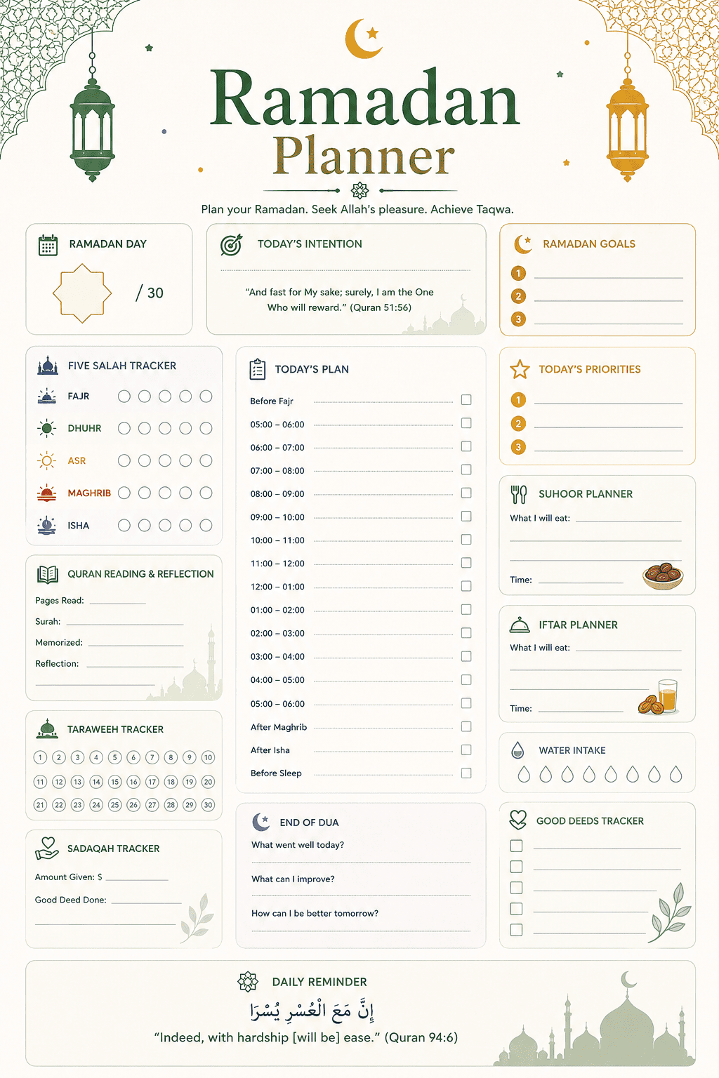 Muslim Life and Ramadan Planner Bundle image 9